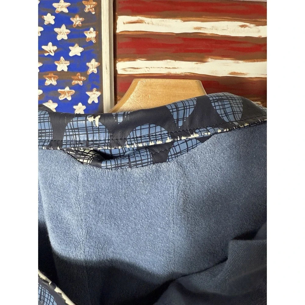 Hatley Raincoat Girls Size 12 Blue Plaid Raindrop‎ Fleece Lined Hooded Jacket